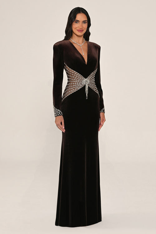 Marceline Dress - Velvet - Maxi