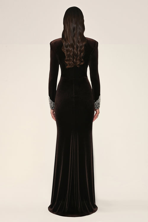 Marceline Dress - Velvet - Maxi