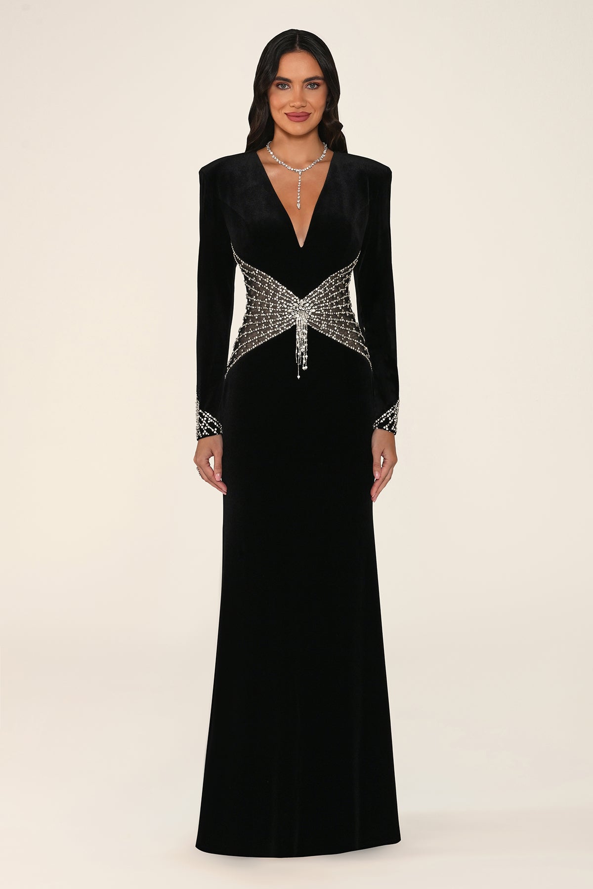 Marceline Dress - Velvet - Maxi