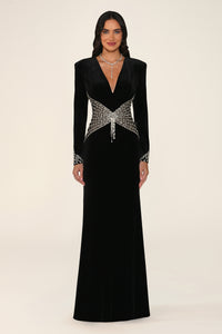 Marceline Dress - Velvet - Maxi