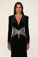 Marceline Dress - Velvet - Maxi