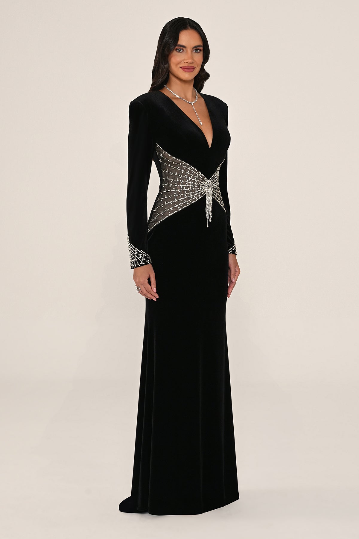 Marceline Dress - Velvet - Maxi