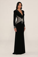 Marceline Dress - Velvet - Maxi