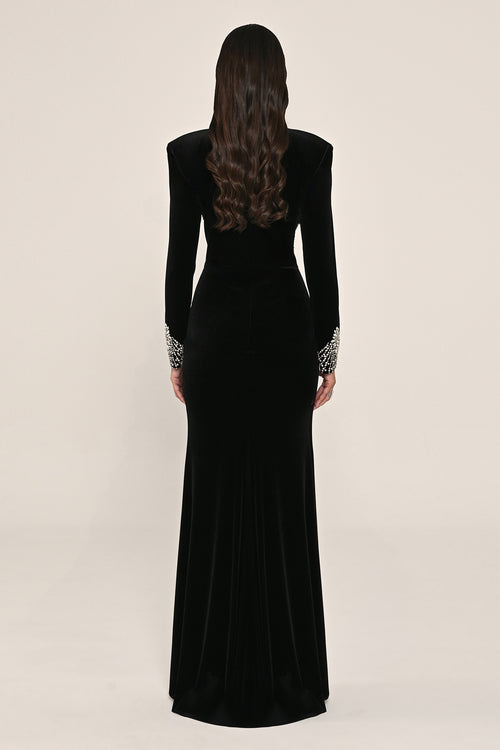 Marceline Dress - Velvet - Maxi