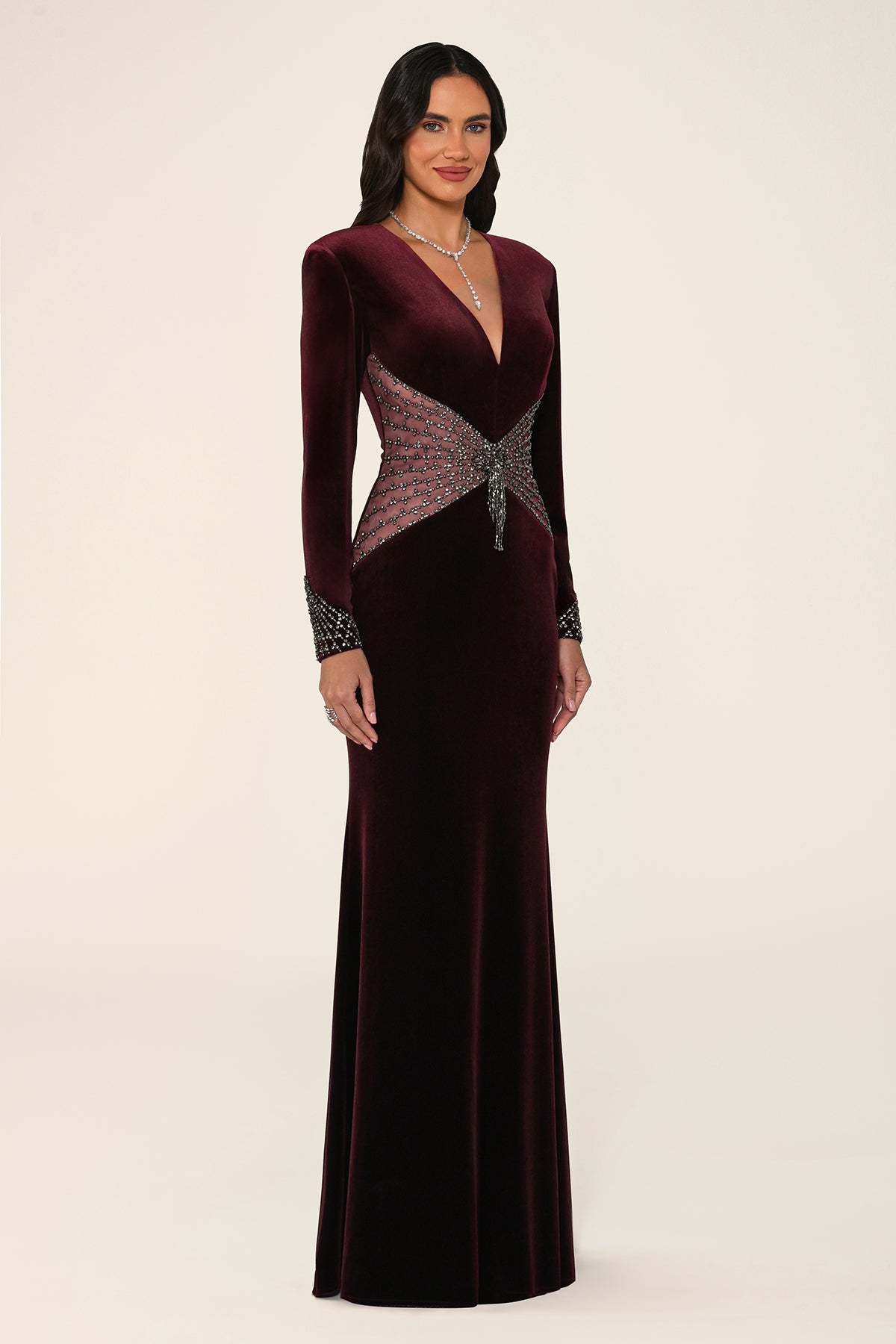 Marceline Dress - Velvet - Maxi