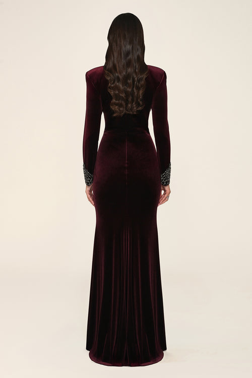 Marceline Dress - Velvet - Maxi