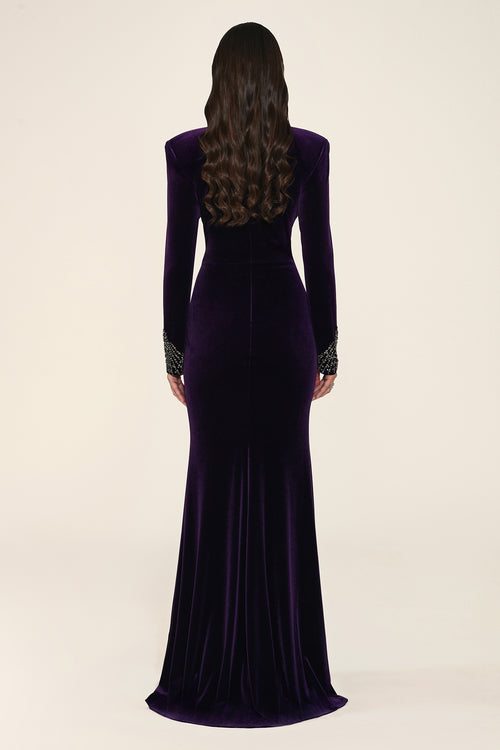 Marceline Dress - Velvet - Maxi