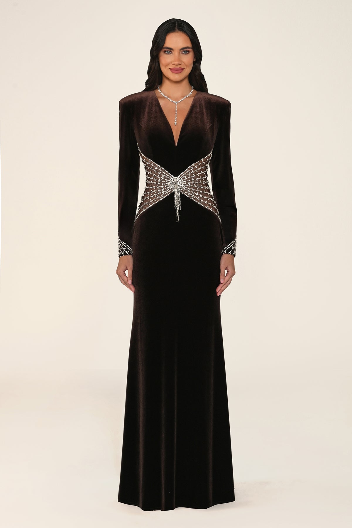 Marceline Dress - Velvet - Maxi