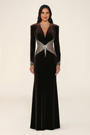 Marceline Dress - Velvet - Maxi