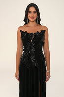 Noirelle Dress - Velvet - Maxi