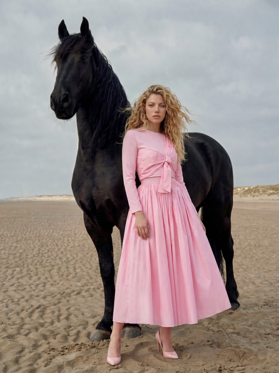 Rosabelle Bow Dress - Maxi - Ready to wear