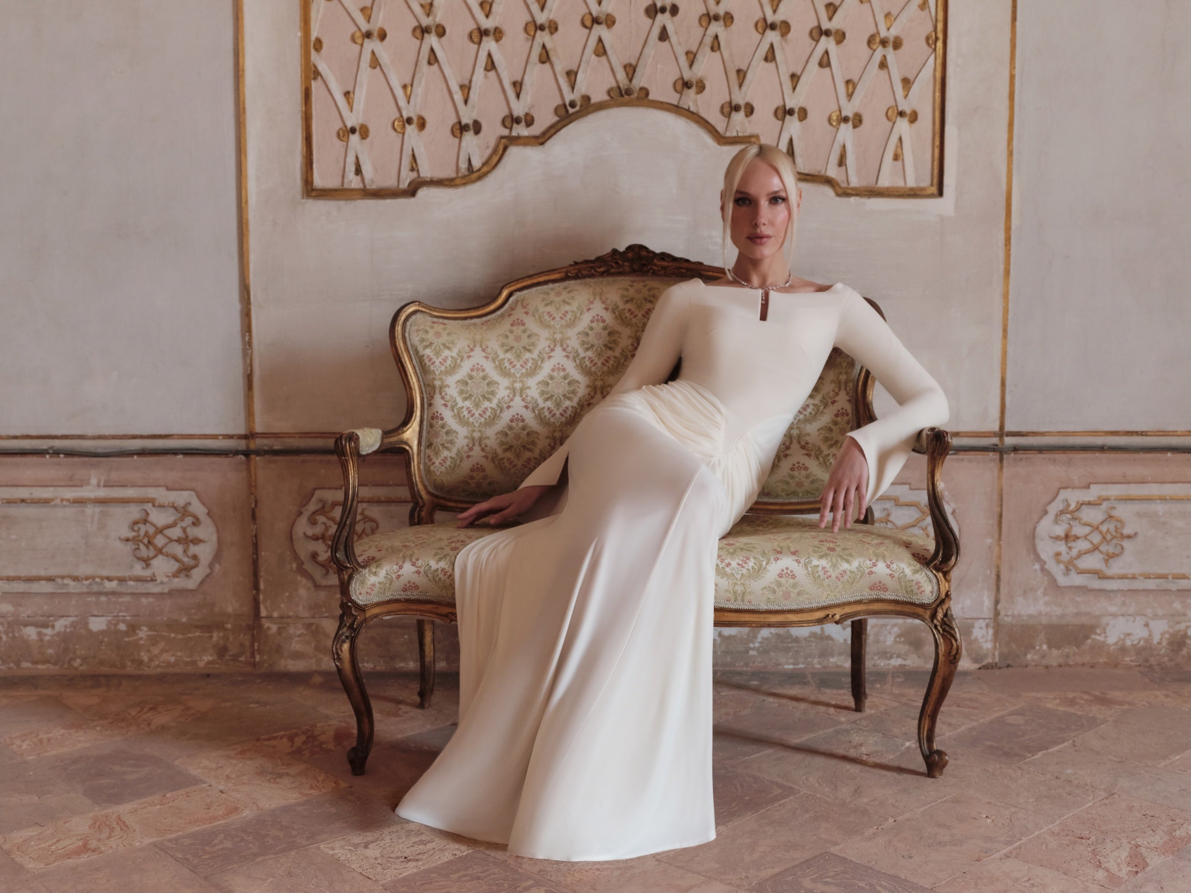 White modest dress