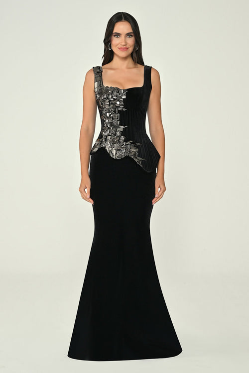 Mosaic Dress - Velvet - Maxi