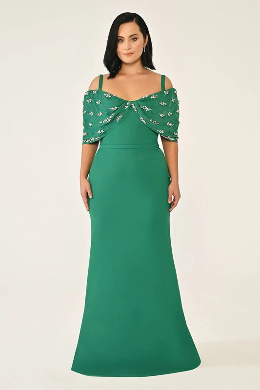 Plus Size - Strap Stone Dress - Maxi - Multicolor