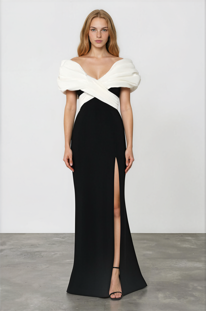 Cross Bow Sleeves - Maxi - Black & White