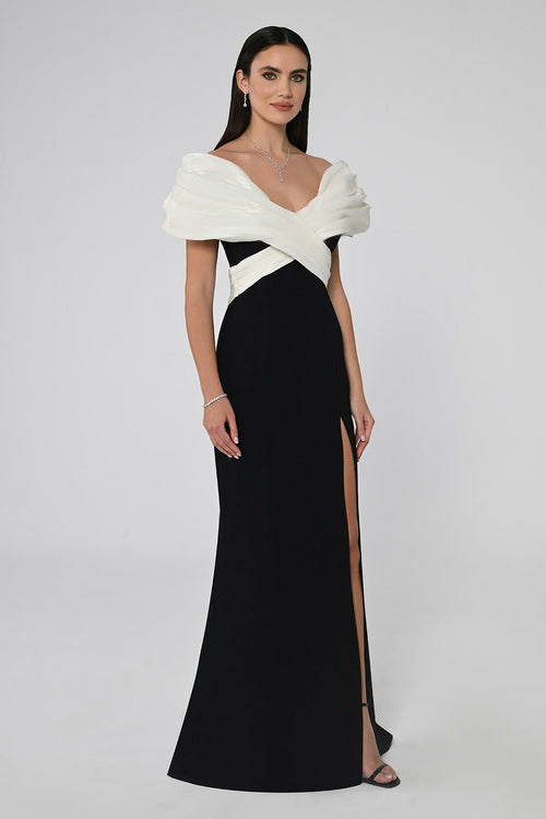 Cross Bow Sleeves - Maxi - Black & White