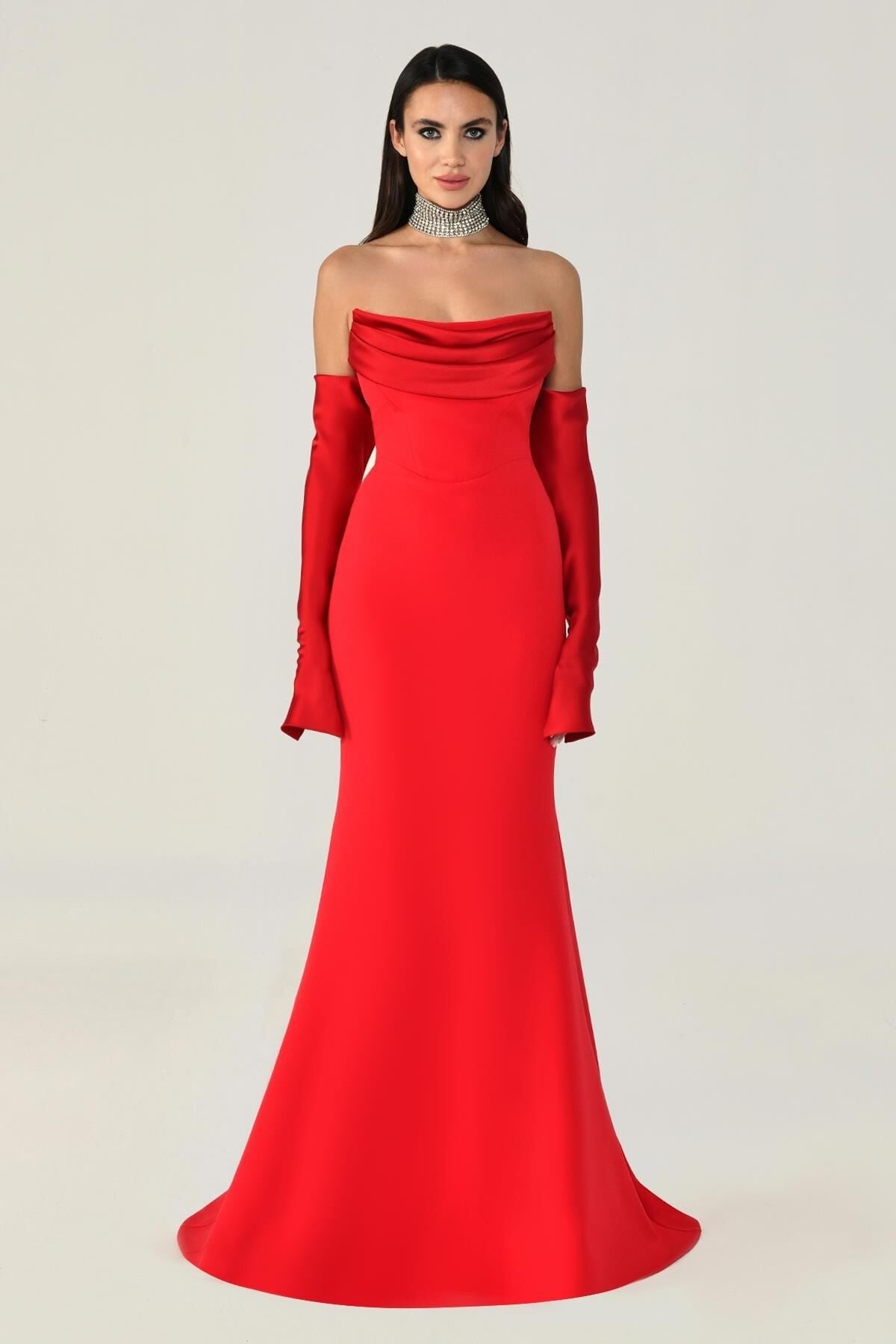 Sofia Crepe Evening Dress - Maxi - Multicolor