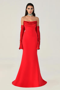 Sofia Crepe Evening Dress - Maxi - Multicolor
