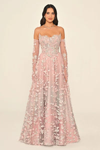 Florielle Lace Dress - Maxi - Pink