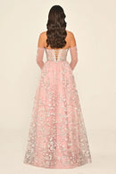 Florielle Lace Dress - Maxi - Pink