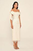 Asteria Bow -  Midi - Offwhite
