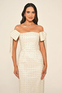 Asteria Bow -  Midi - Offwhite