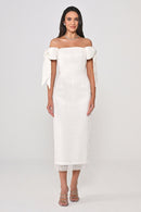 Asteria Bow -  Midi - Offwhite