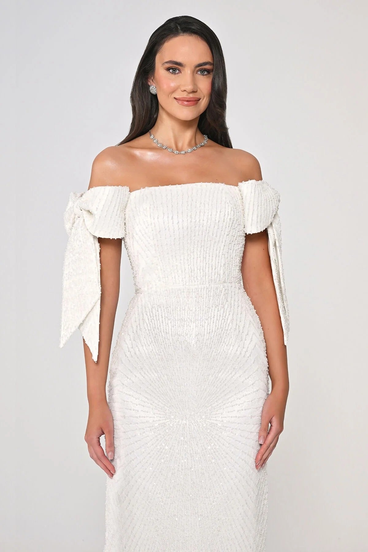 Asteria Bow -  Midi - Offwhite