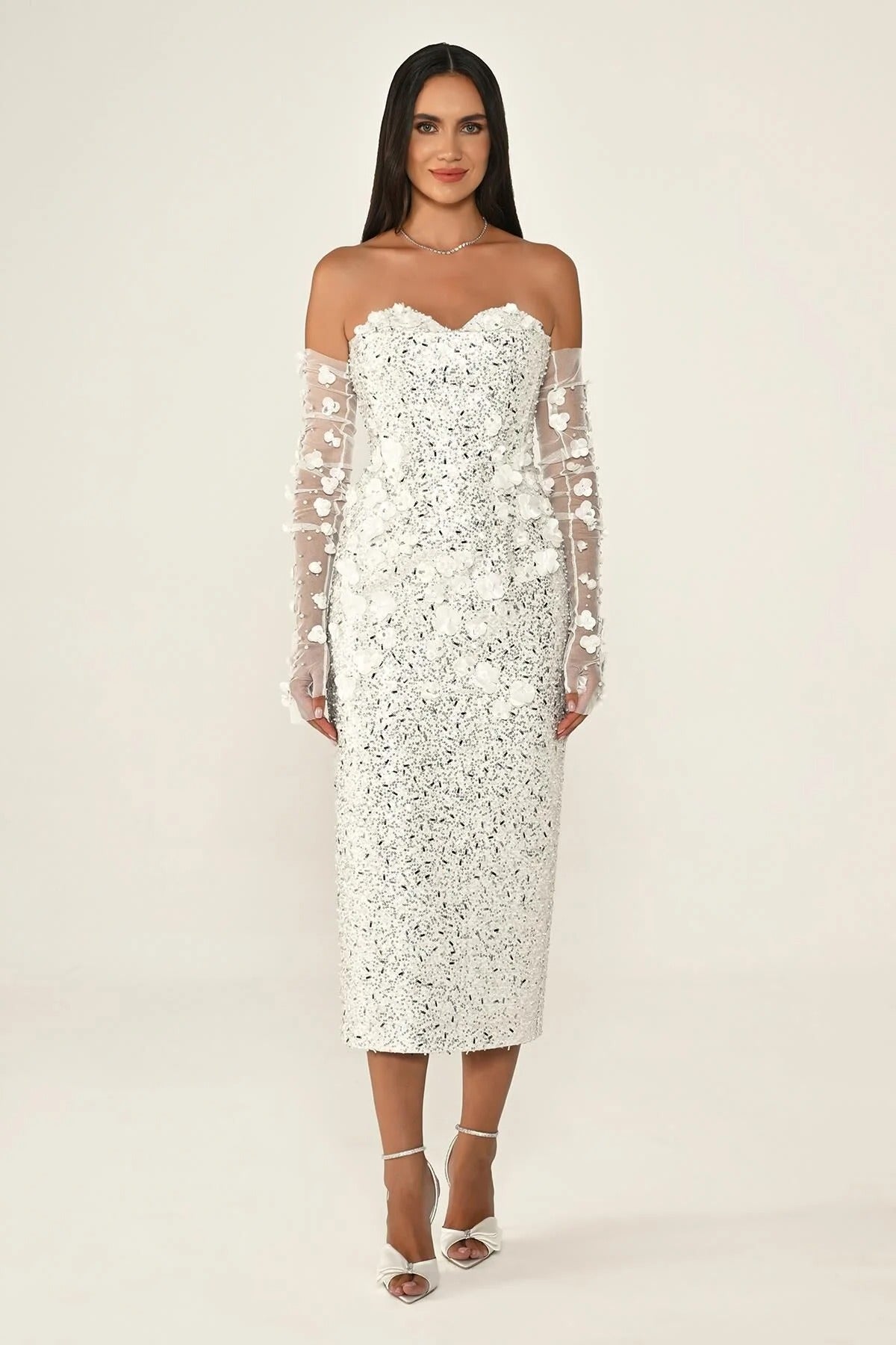 The Bride Dress - Midi - White