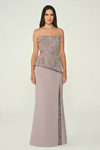 Plus Size - Shimmer Dress  - Maxi - Multcolor