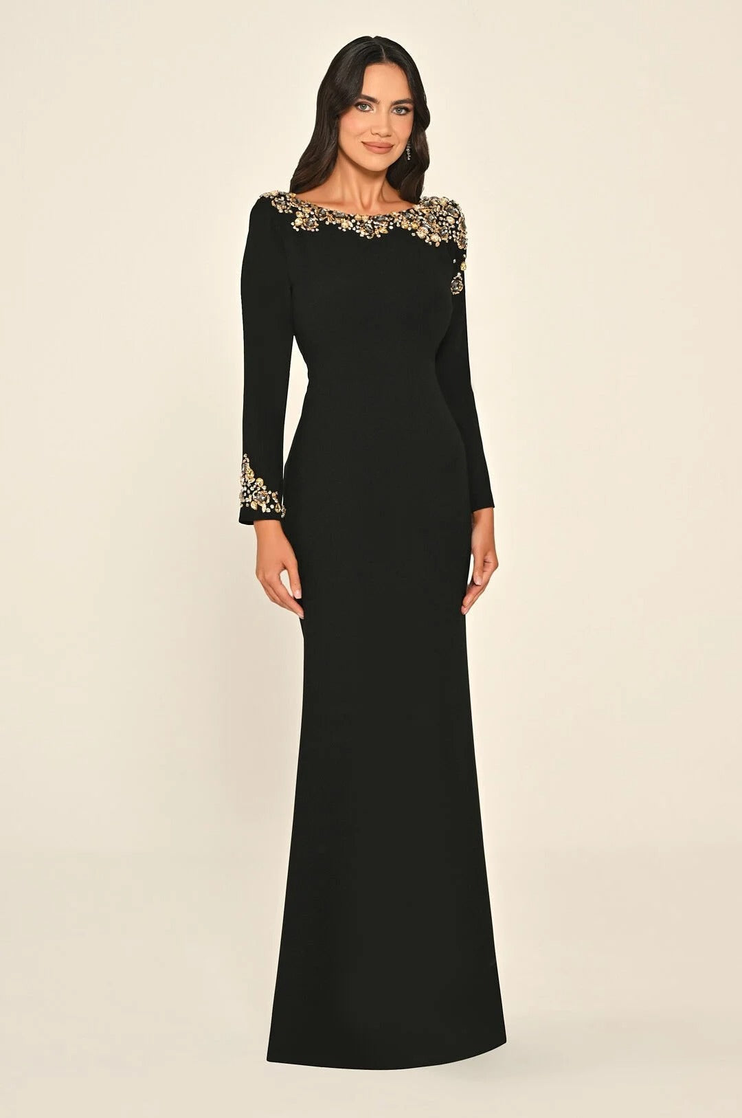 Noir Diadem Dress - Maxi - Black