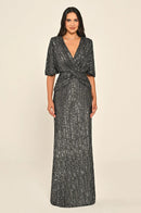 Plus Size - Aurelia Gleam Dress - Maxi - Multicolor