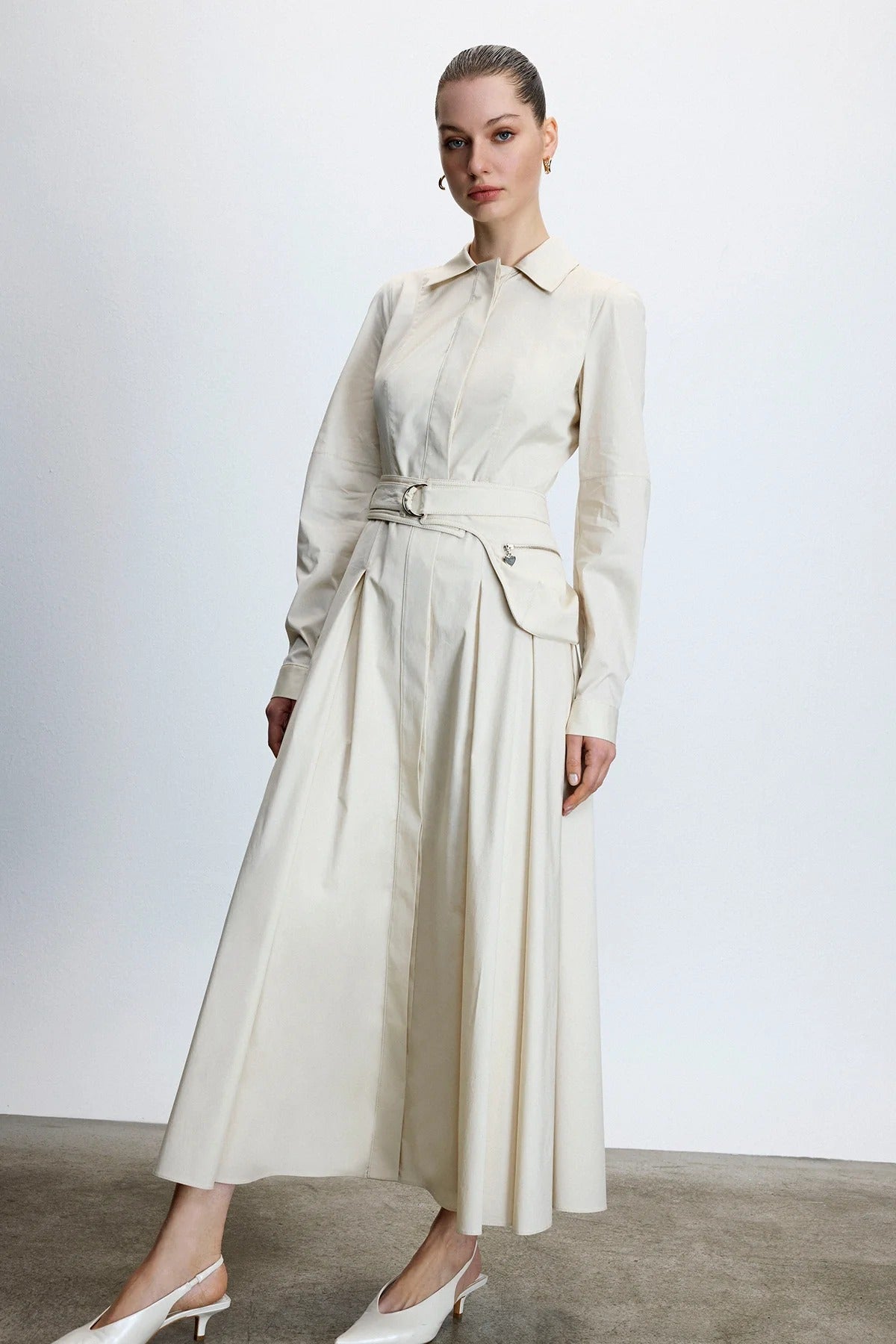 Elara Belted Dress - Maxi - Multicolor