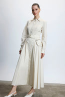 Elara Belted Dress - Maxi - Multicolor