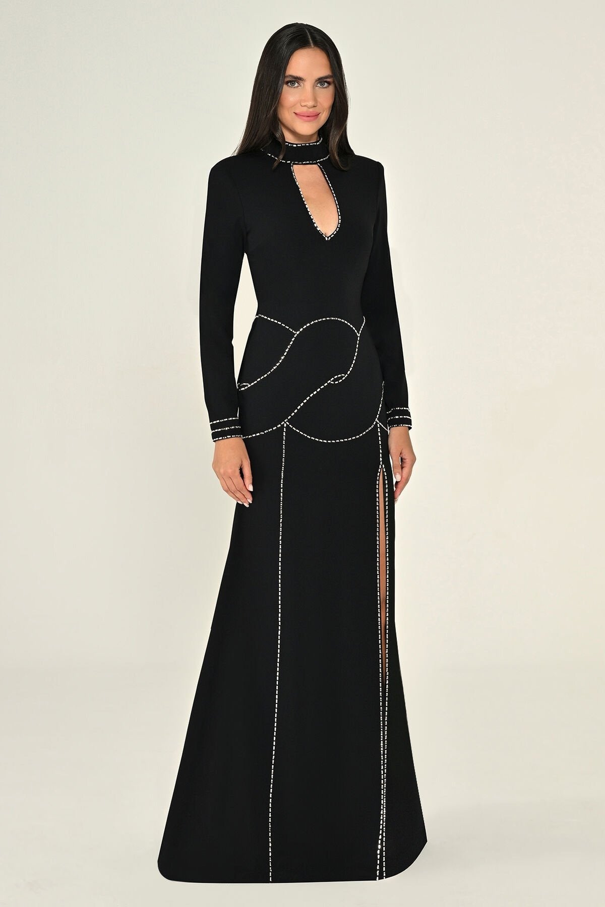Opaline Orbit Dress - Maxi - Black