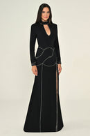 Opaline Orbit Dress - Maxi - Black