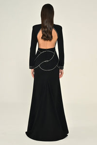 Opaline Orbit Dress - Maxi - Black