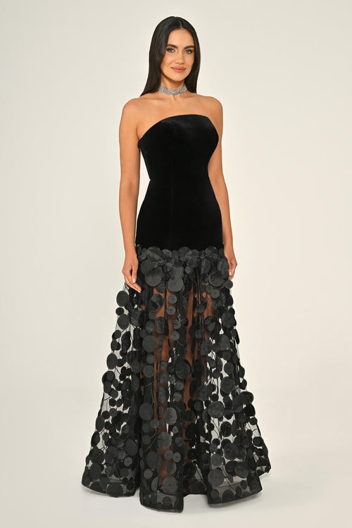 Luna Dress - Velvet -  Maxi