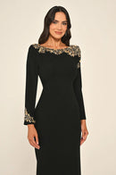 Noir Diadem Dress - Maxi - Black