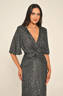 Plus Size - Aurelia Gleam Dress - Maxi - Multicolor