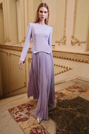 Elegant Pleated Dress - Maxi - Multicolor