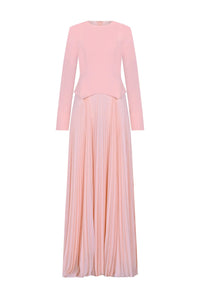 Elegant Pleated Dress - Maxi - Multicolor