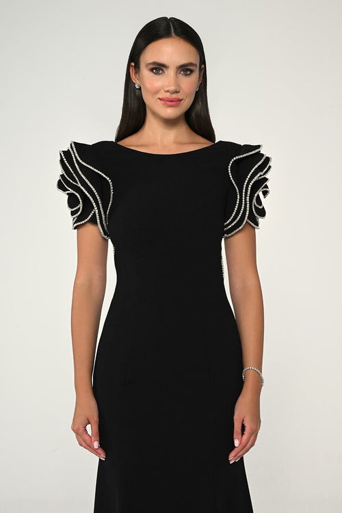 Flower Astra Maxi Dress - Black