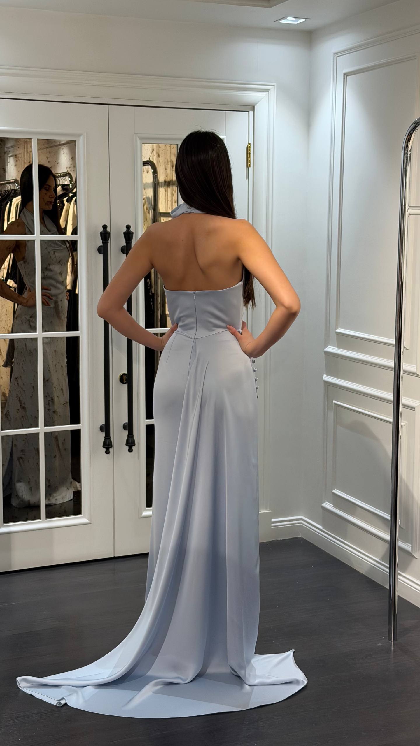 Valencia Satin Dress - Maxi - Multicolor