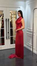 Valencia Satin Dress - Maxi - Multicolor