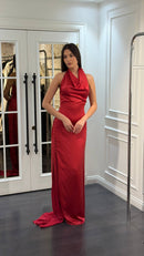 Valencia Satin Dress - Maxi - Multicolor