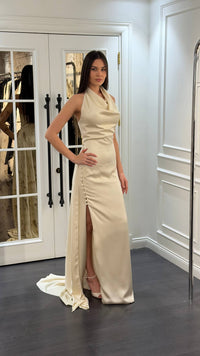 Valencia Satin Dress - Maxi - Multicolor