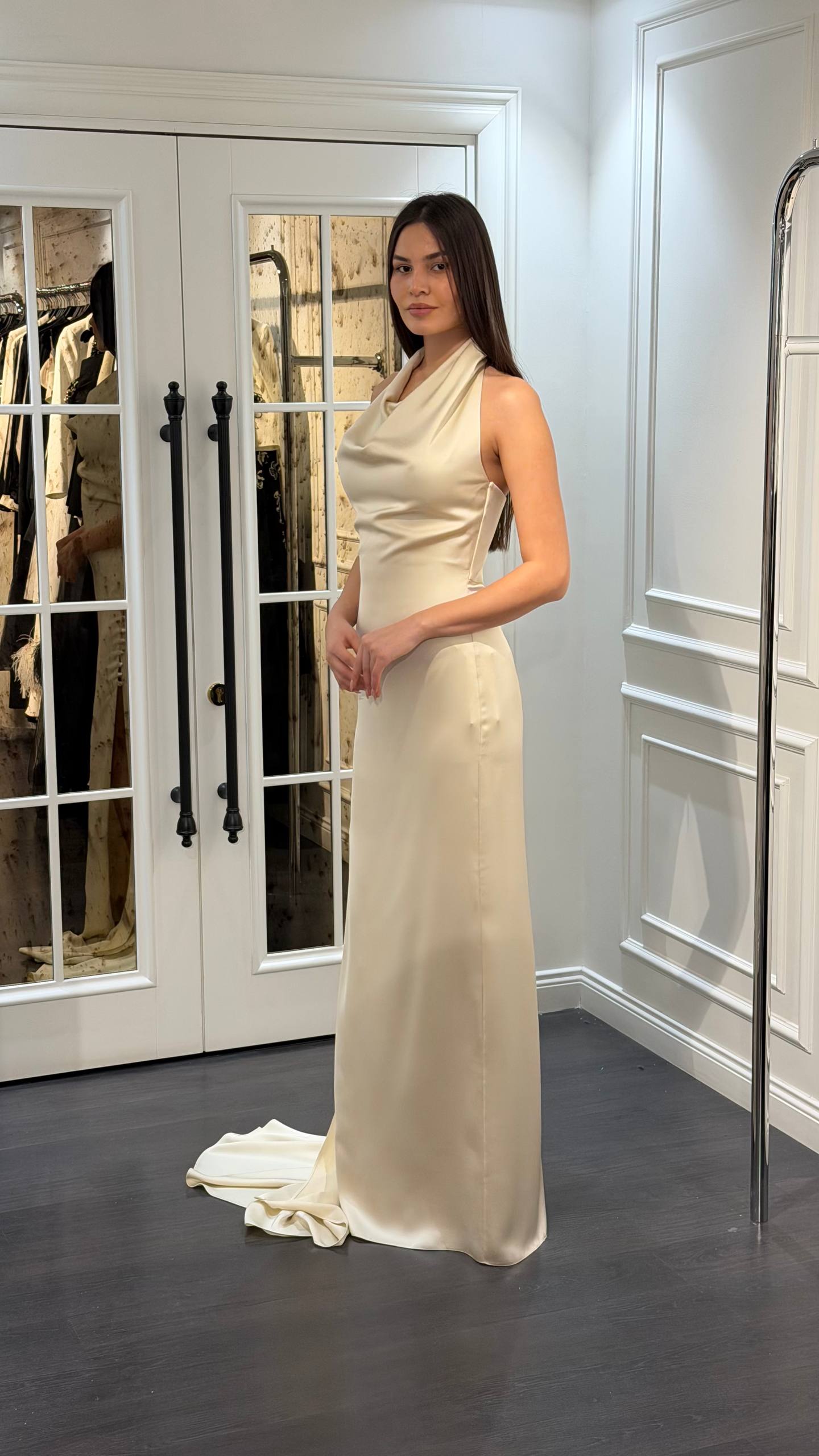 Valencia Satin Dress - Maxi - Multicolor