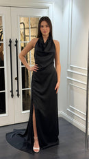 Valencia Satin Dress - Maxi - Multicolor