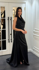 Valencia Satin Dress - Maxi - Multicolor